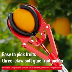 Retractable 3Claw Extension Aerial Fruit and Vegetable Picker Durable Plastic Fruit Catcher with Ergonomic Handle Garden Tool