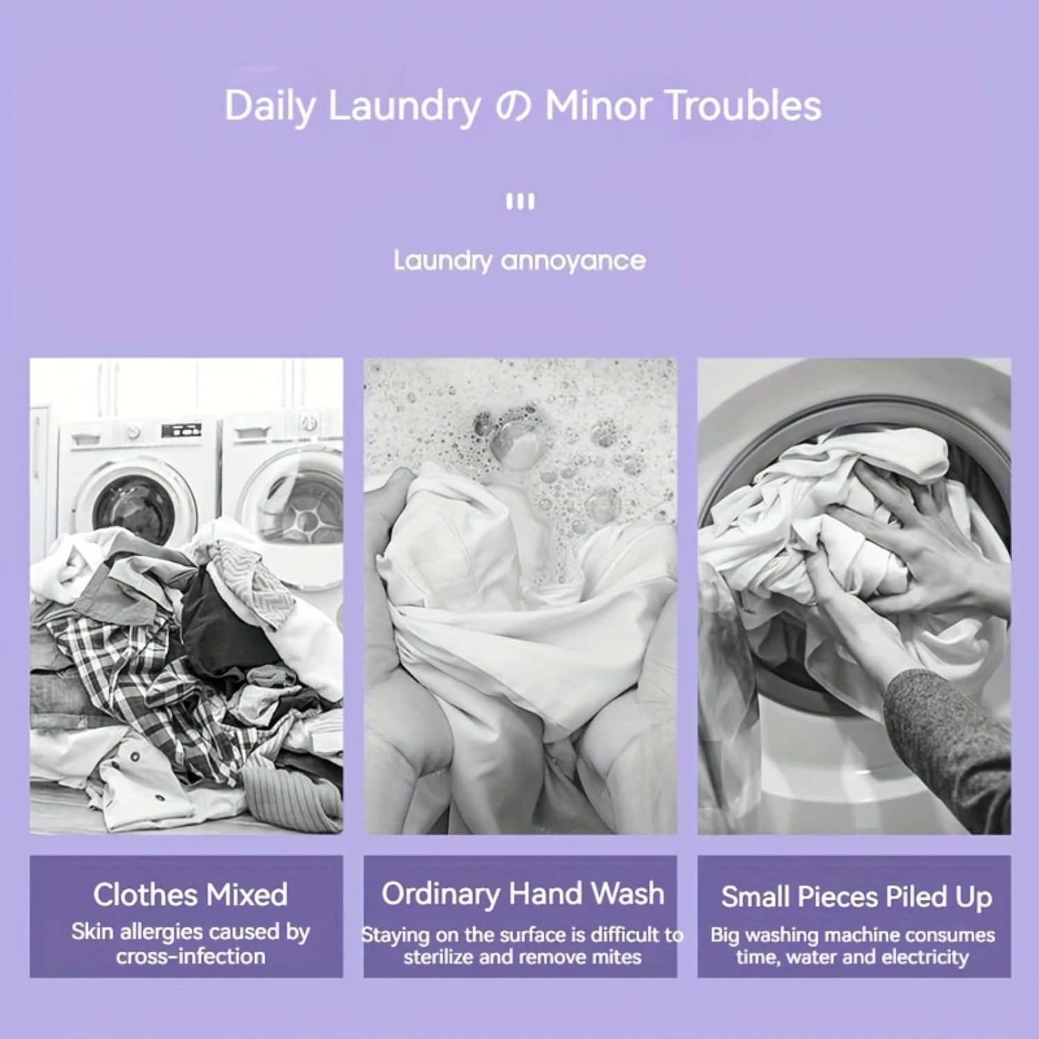 2.11gal Large Capacity Folding Washing Machine, Mini Portable, Suitable For Or Travel, Suitable For Automatic Washing Of Underw - Image 6